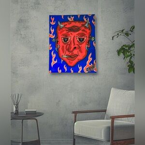 ONE OF ONE 16X20 “DEVILS LETTUCE” HOME/OFFICE DECORATION PAINTING BY WRKNONIT.